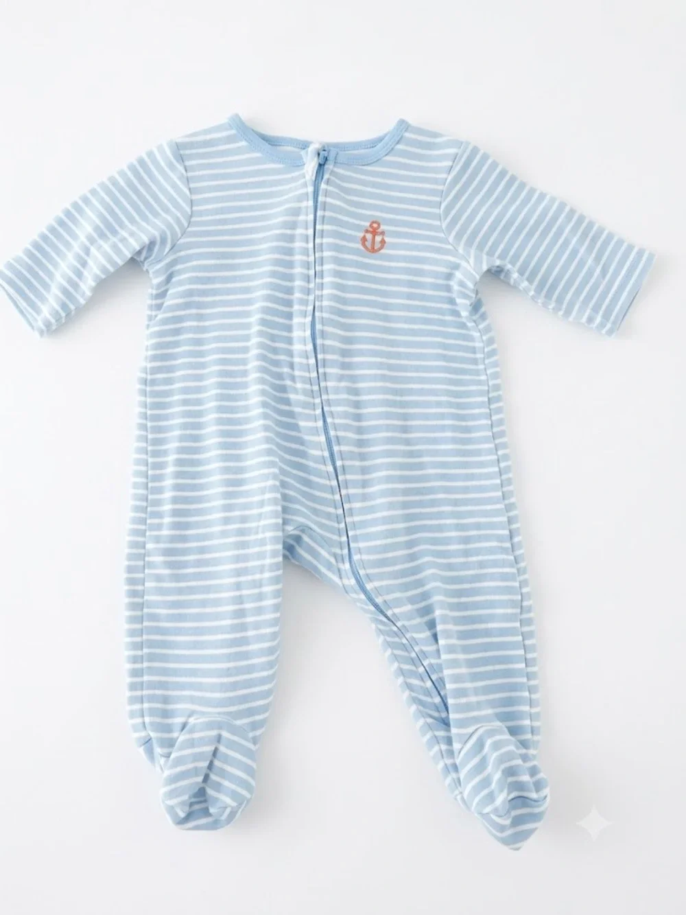 Nautical Striped Cotton Footed Pajamas ⚓